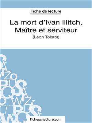 cover image of La mort d'Ivan Illitch, maître et serviteur